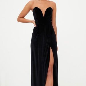 Pretty LittLe Thing Velvet floor length dress